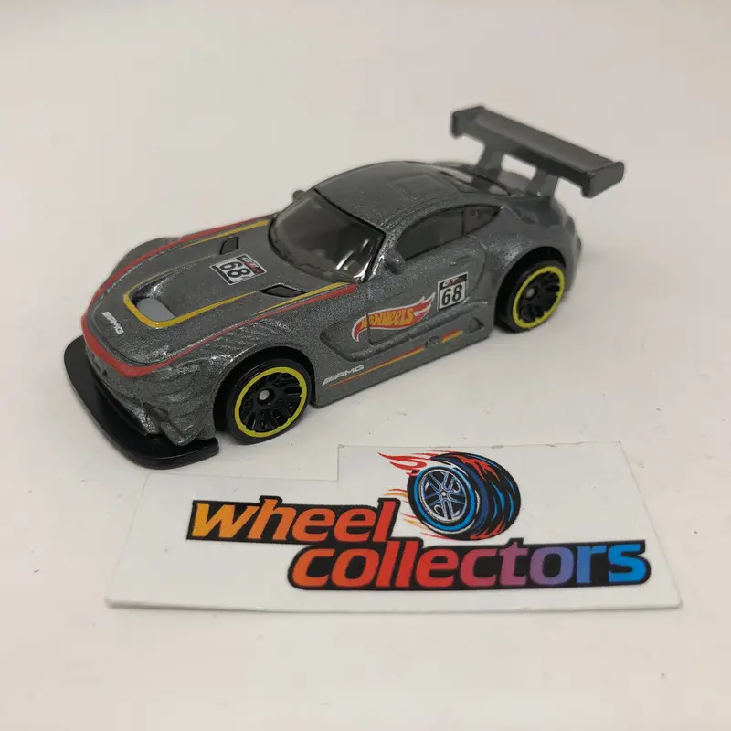 '16 Mercedes-Amg Gt3 * Gray * Hot Wheels 1:64 Scale Diecast Loose 1
