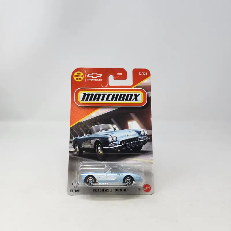 1958 Chevrolet Corvette #22 * Light Blue * 2026 Matchbox Basic Mainline Case C & B 1