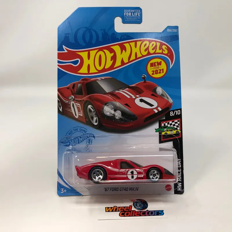 '67 Ford Gt40 Mk.Iv #106 * Red * 2021 Hot Wheels 1