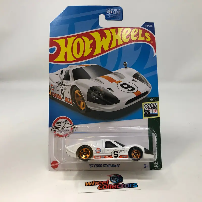 '67 Ford Gt40 Mk.Iv #58 * White * 2022 Hot Wheels 1