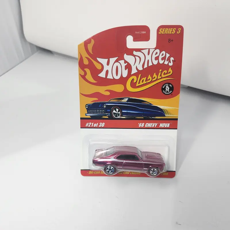 '68 Chevy Nova #21 * Pink * Hot Wheels Classics 1