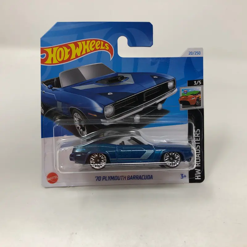 '70 Plymouth Barracuda #20 * Blue * 2024 Hot Wheels Basic Short Card Case A 1