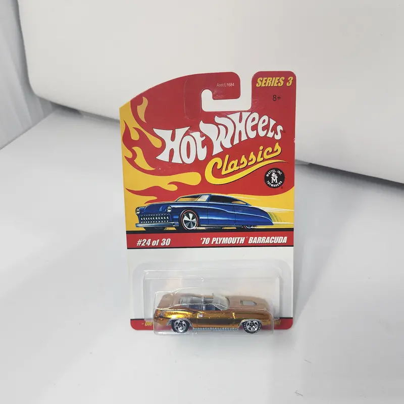 '70 Plymouth Barracuda #24 * Orange * Hot Wheels Classics 1