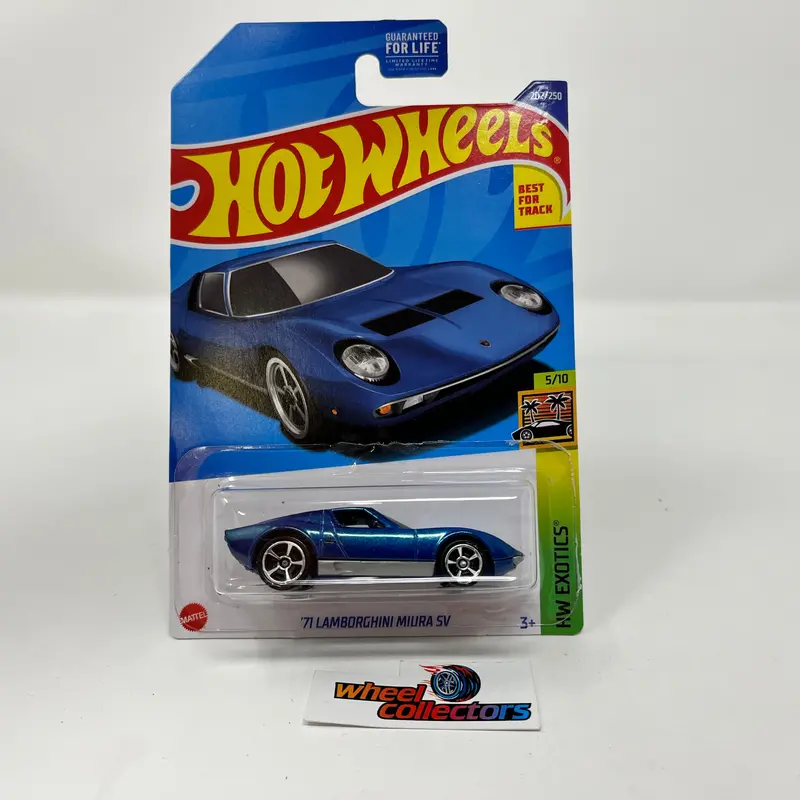 '71 Lamborghini Miura Sv #202 * Blue * 2022 Hot Wheels 1