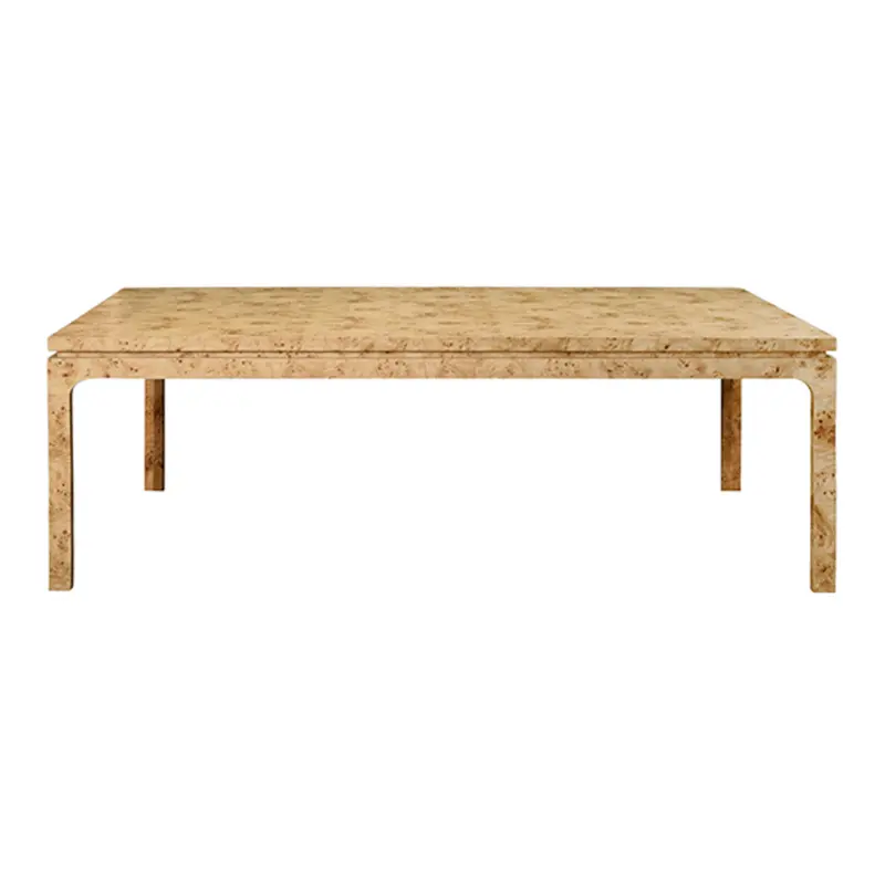 Adams Modern Light Burl Wood 86" Rectangular Dining Table 1