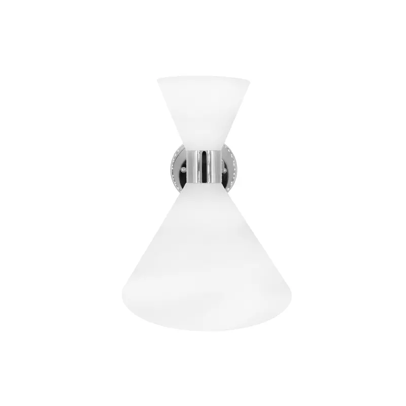 August Wall Sconce - White Metal & Nickel 1