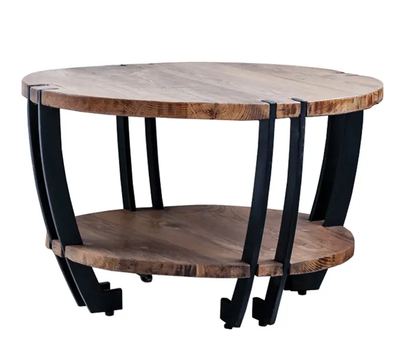 Basal Salvaged Wood & Gun Metal Coffee Table - Matthew Izzo Collection 1