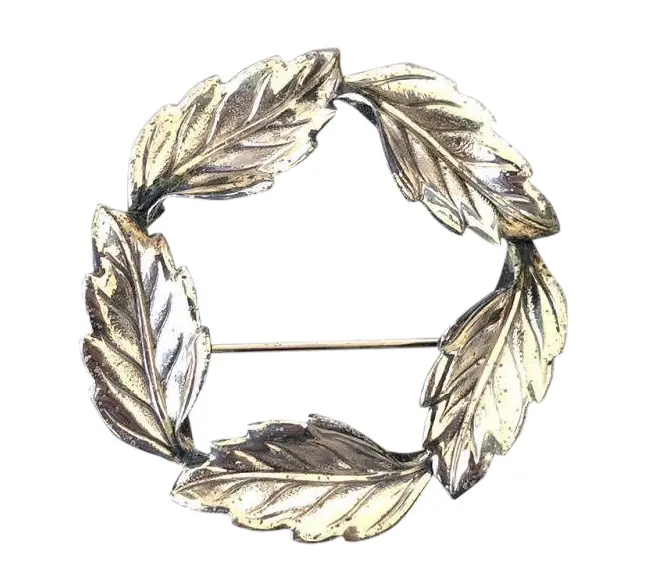 Beau Sterling Silver Leaf Motif Pin 1