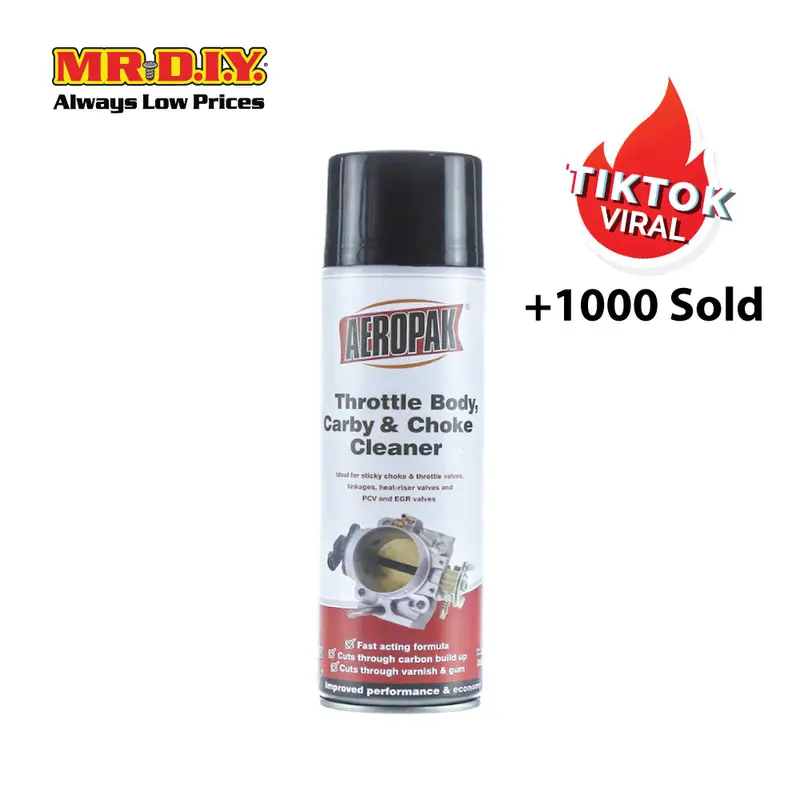 [Best Seller] Aeropak Car Carburetor Throttle Body, Carby And Choke Cleaner (500Ml) 1