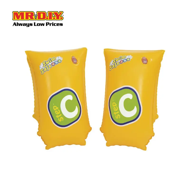 Bestway Swimsafe Abc Kids Inflatable Swim Safety Ring Arm Band Floaties (30Cm X 15Cm) 1
