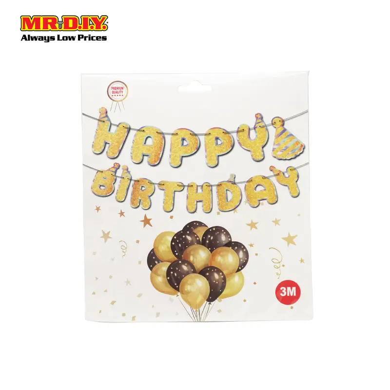 Birthday Party Hanging Paper Flag (3M) 1
