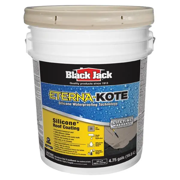 Black Jack® Eterna-Kote® Silicone Tan Roof Coating 1