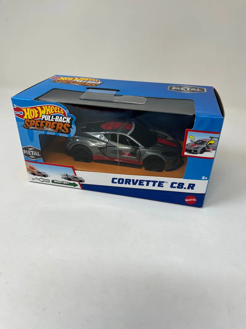 Chevy Corvette C8.R * 2024 Hot Wheels Pull-Back Speeders 1:43 Scale 1