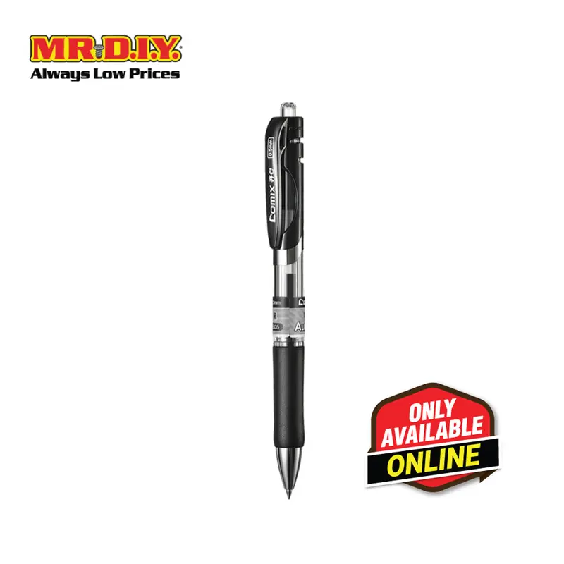Comix 0.5 Auto-Click Gel Pen Black (20 Pieces) 1