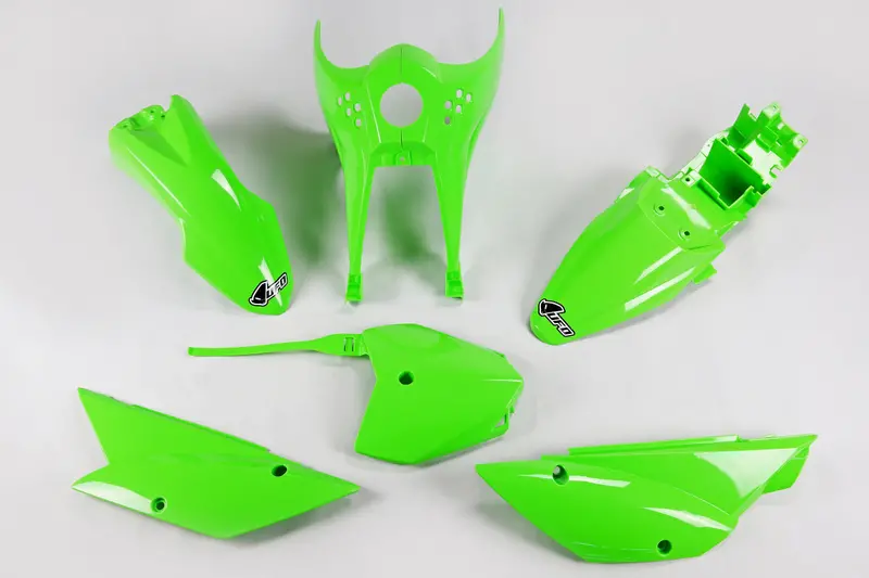 Complete Green Plastic Kit - Ufo - 2010+ Klx110 & Klx110l 1