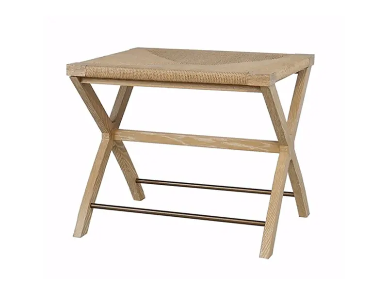 Conan Cerused Oak X-Base Stool 1