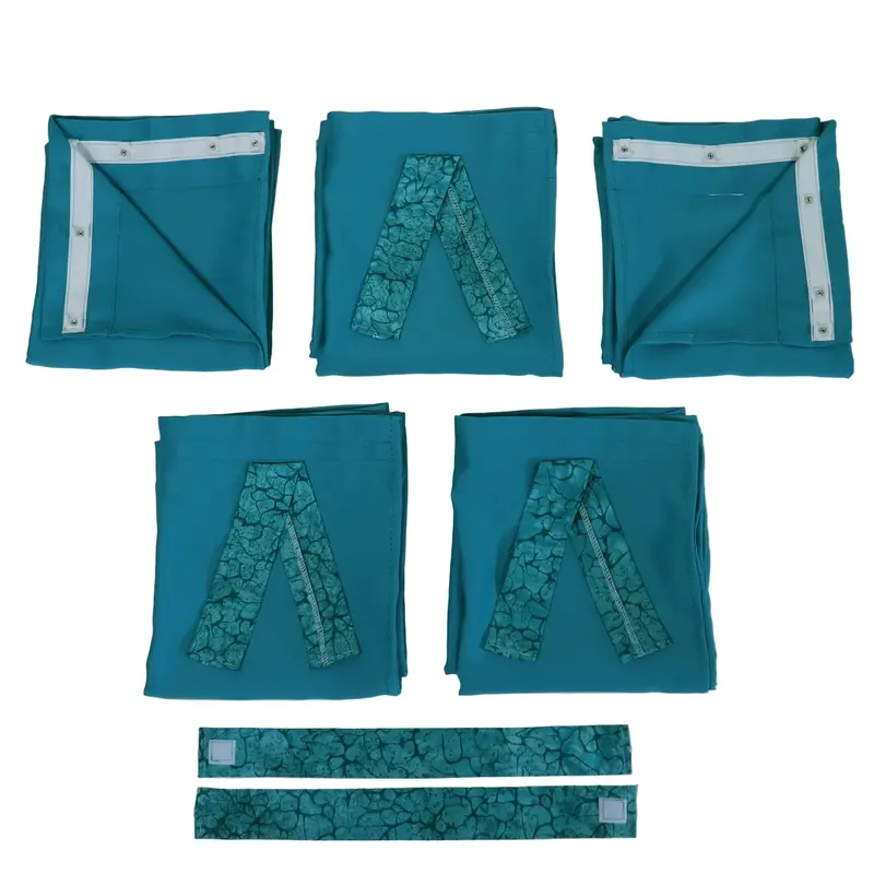 Curtain Set Multi Models 8 / 12 Foot Box Teal 1