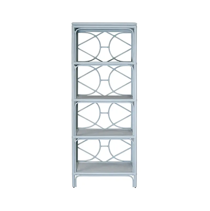 Danielle Light Blue Rattan Multi Shelf Etagere 1