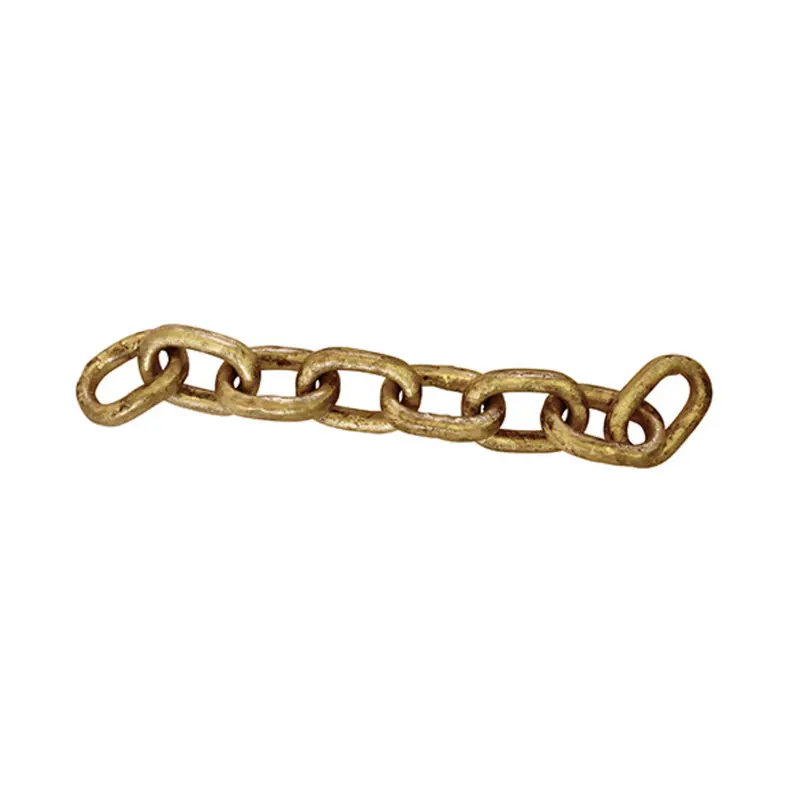 Dax Aluminum Textured Brass Chain Link Decorative Object 1