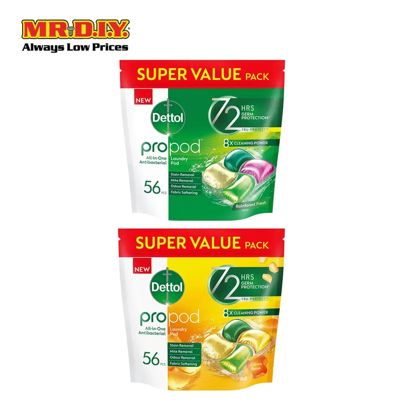Dettol All-In-One Antibacterial Laundry Pro Pod (56 Pcs) 1