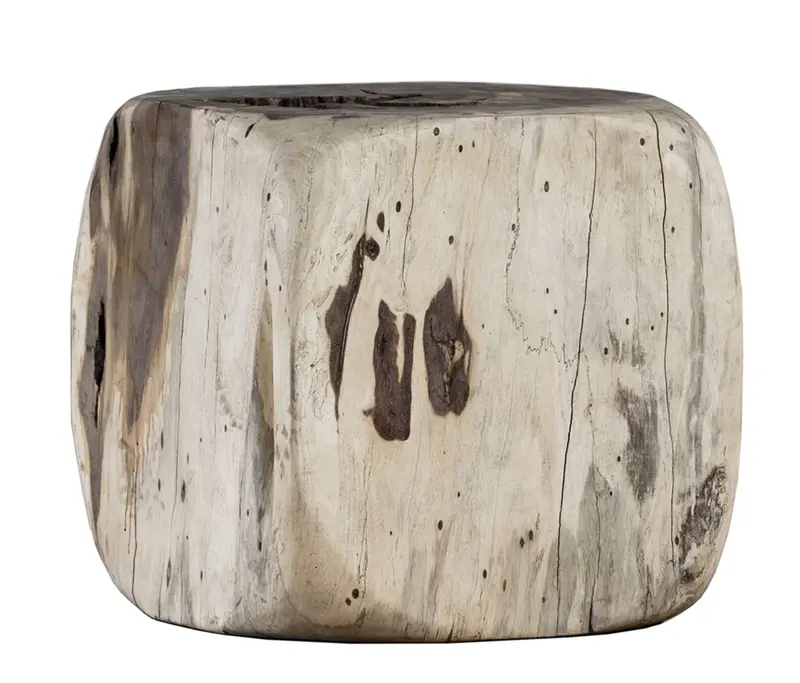 Erosion Bleached Teakwood Side Table 1