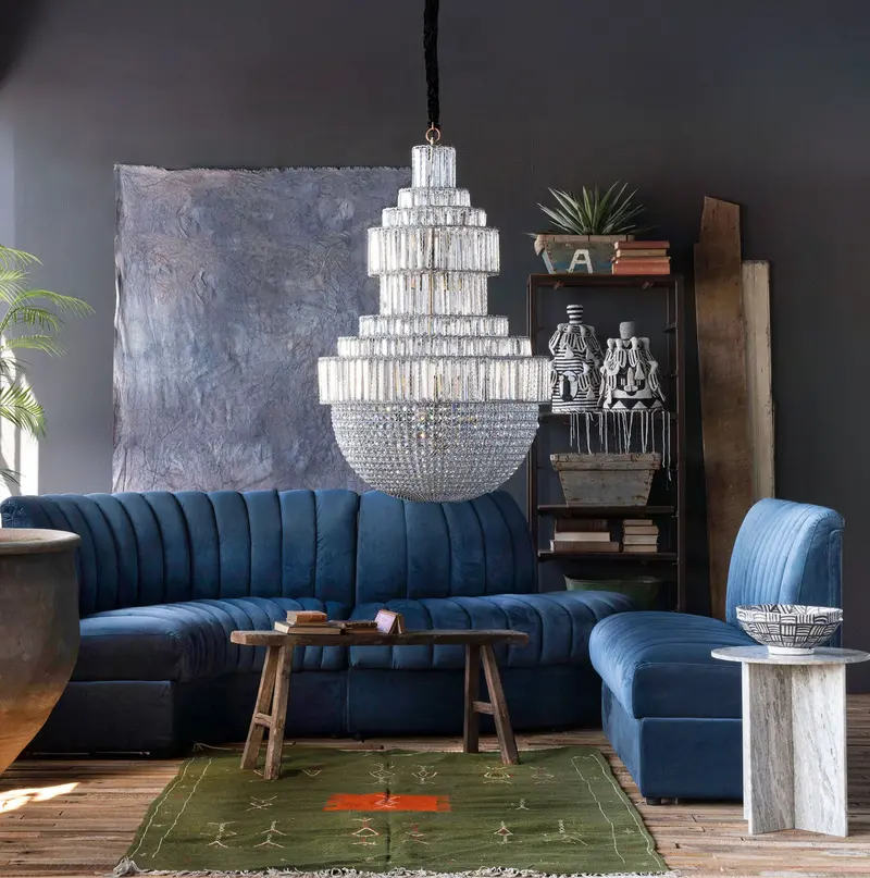 Estelle Navy Modular Sofa - Straight, Corner, Or Outside Corner 1