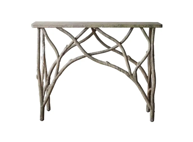 Faux Bois Iron Console Table - Matthew Izzo Collection 1