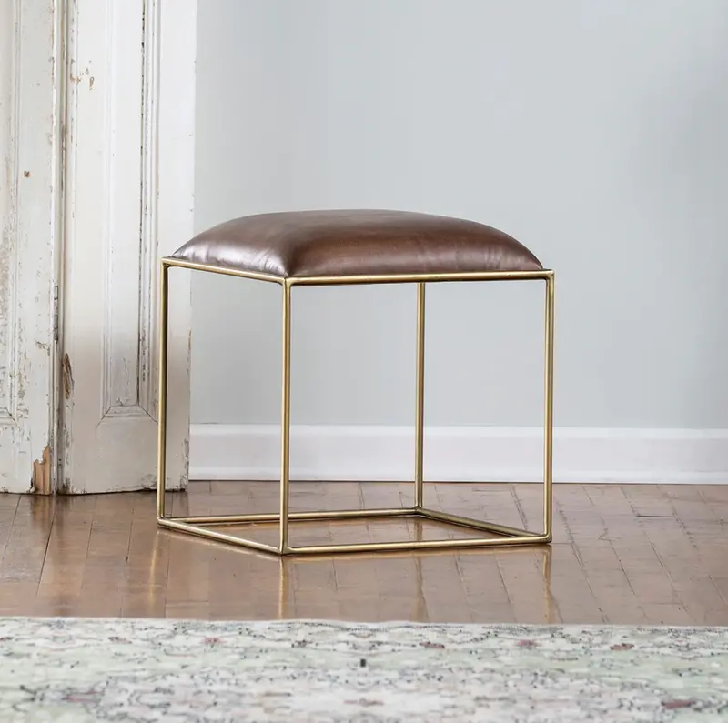Glimmer Square Footstool - Matthew Izzo Collection 1