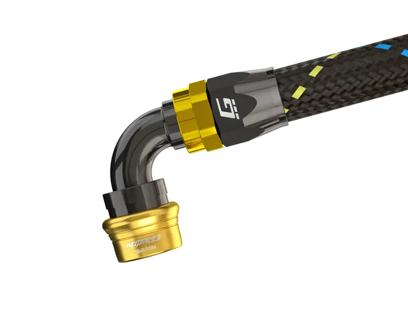 Greddy Pro/Spec 90 Deg. Quick-Release Hose End(S) - Black/Gold - (12860490 12860690 12860890 12861090 12861290 12861690 12862090) 1