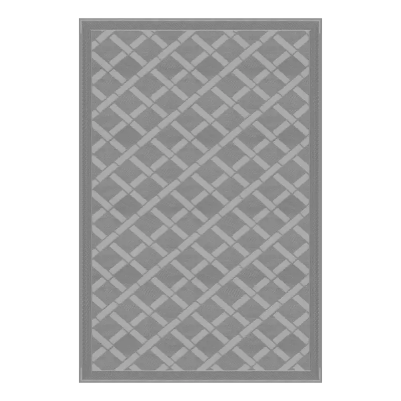 Grey 6X9 All Weather Patio Mat 1