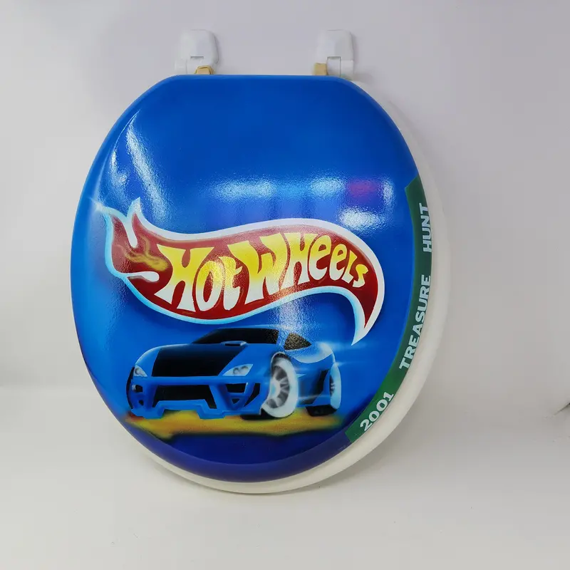 Hot Wheels 2001 Treasure Hunt Seat * Enamel Wood Composition Toilet Seat 1