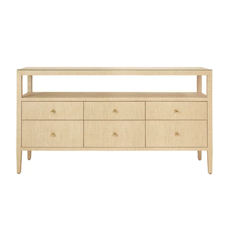 Jordan Natural Grasscloth Console Table 1
