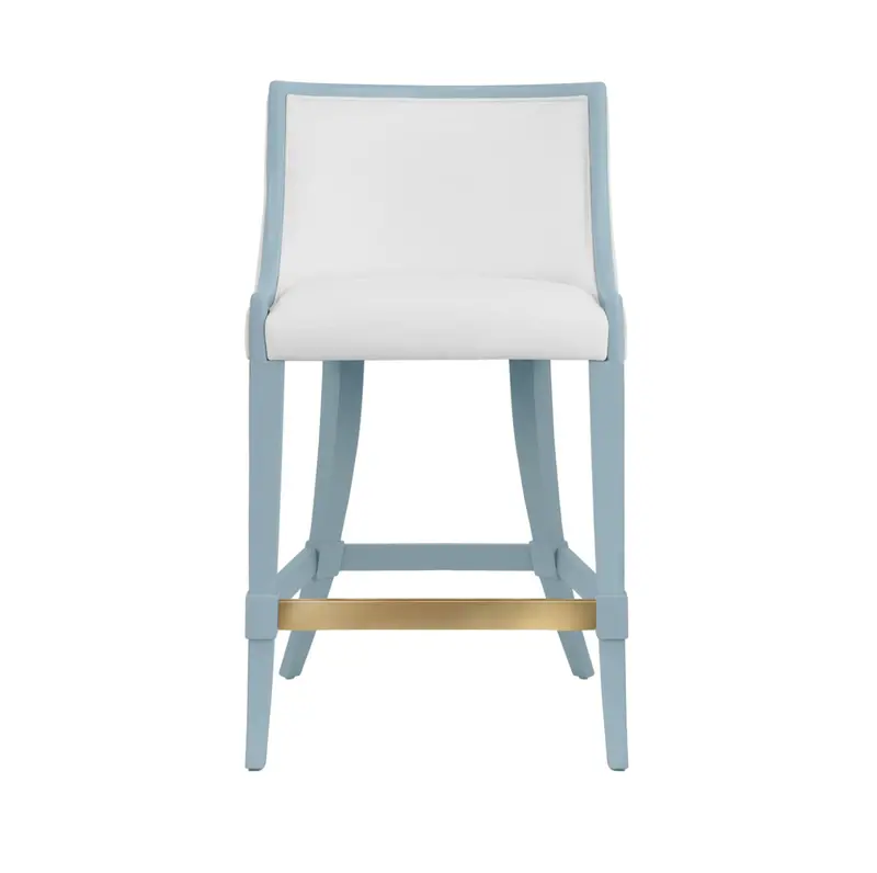 Keaton Counter Stool - Matte Light Blue Lacquer 1