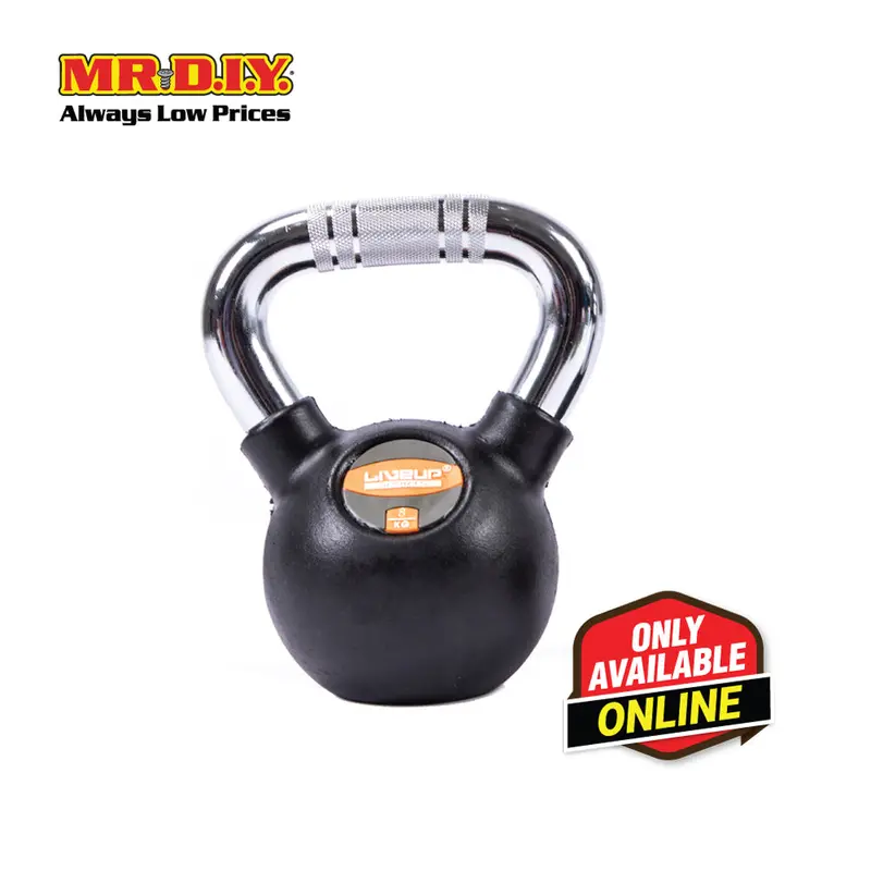 Liveup Sports Black Rubber Kettlebell (8Kg) Ls2044 1