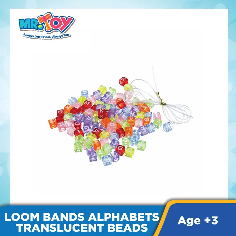 Loom Bands - Alphabets Translucent Beads 1