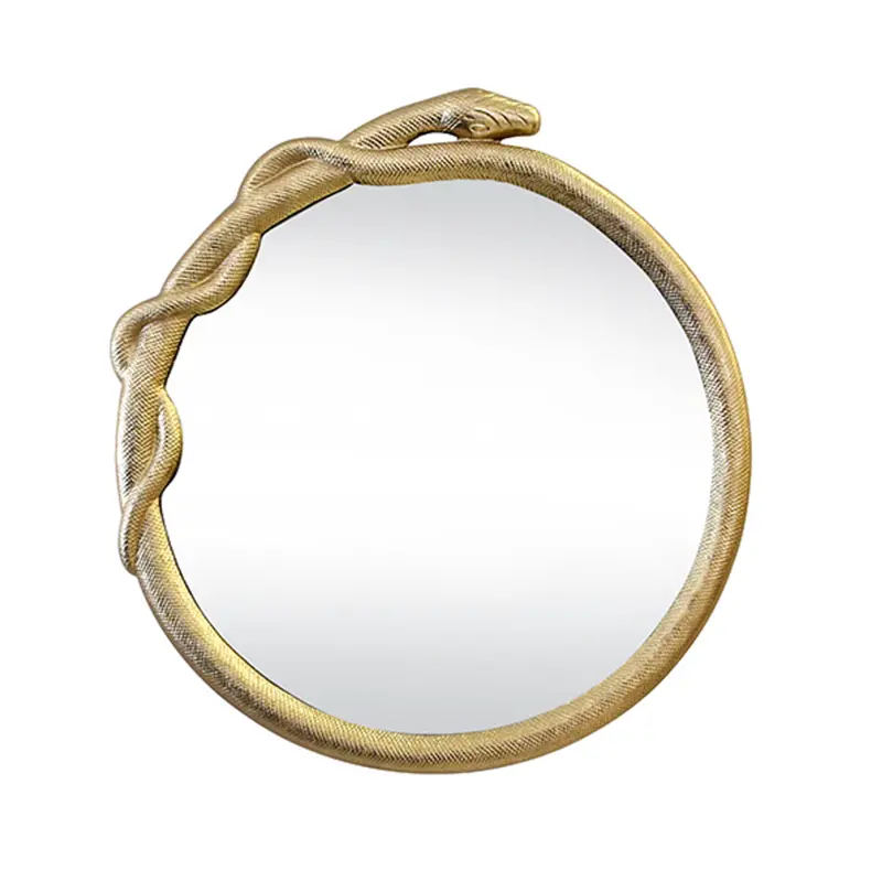 Lucius Round Wall Mirror - Snake Motif 1
