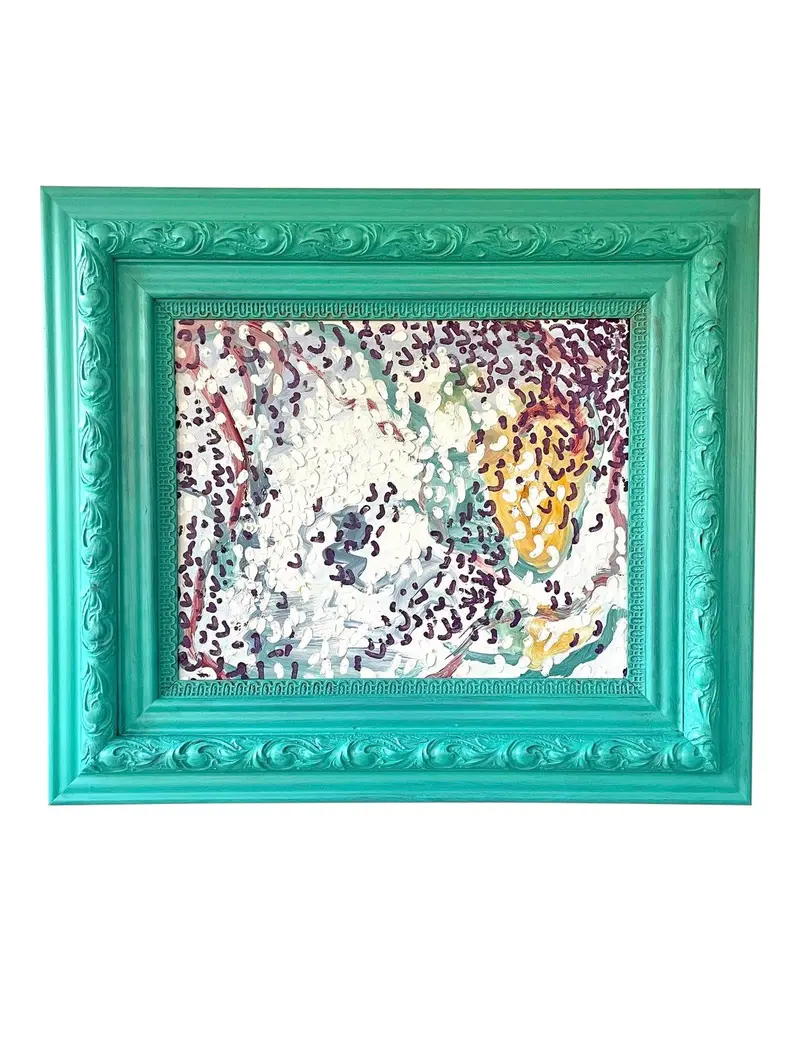 Matthew Izzo Framed Abstract Oil Painting 1