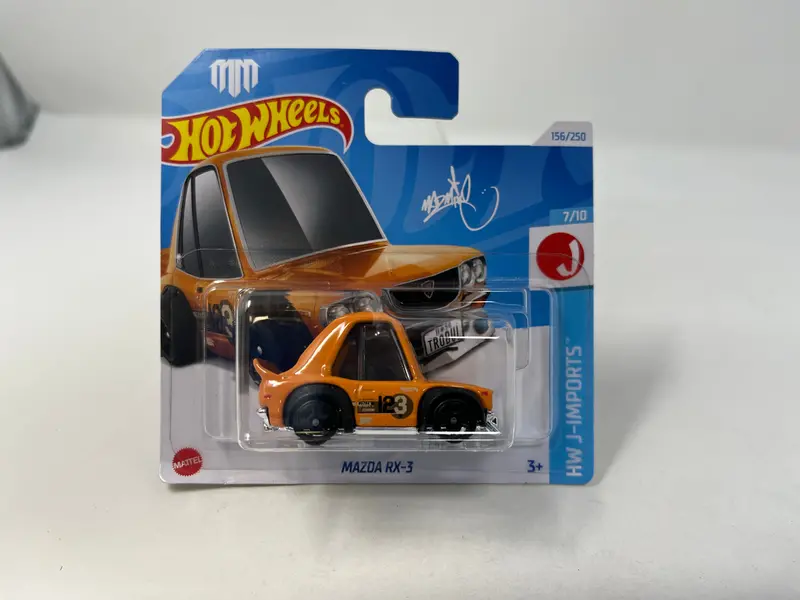 Mazda Rx-3 #156 * Orange * 2024 Hot Wheels Short Card Case J 1