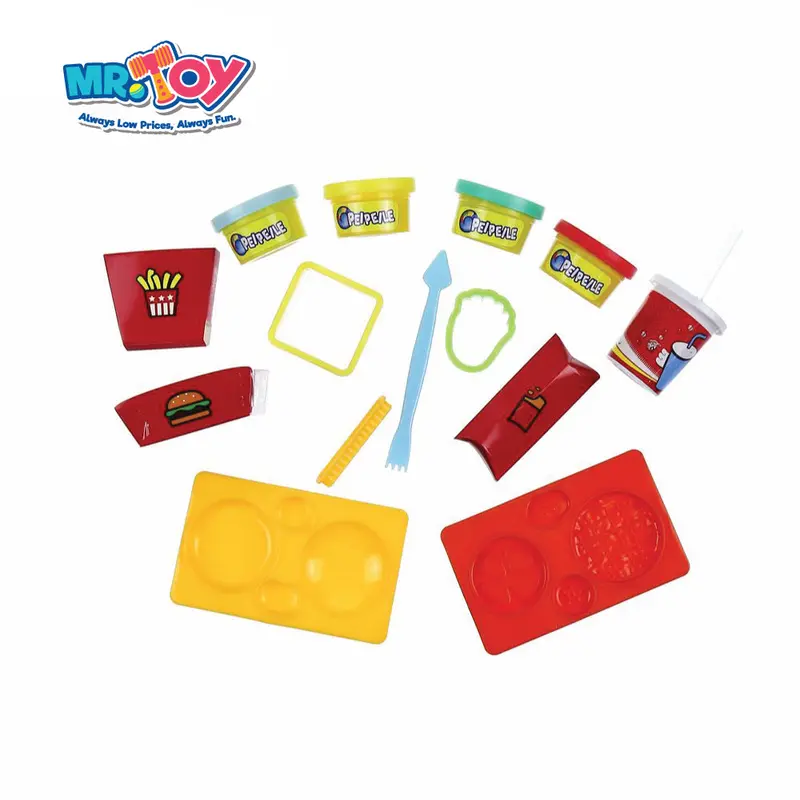 Mini Burger Toy Play Dough Set 1