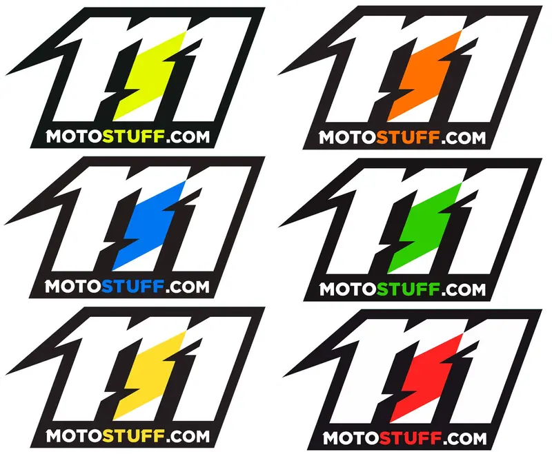 Moto Stuff Icon Decal - Sticker (Sold As A Pair) 1