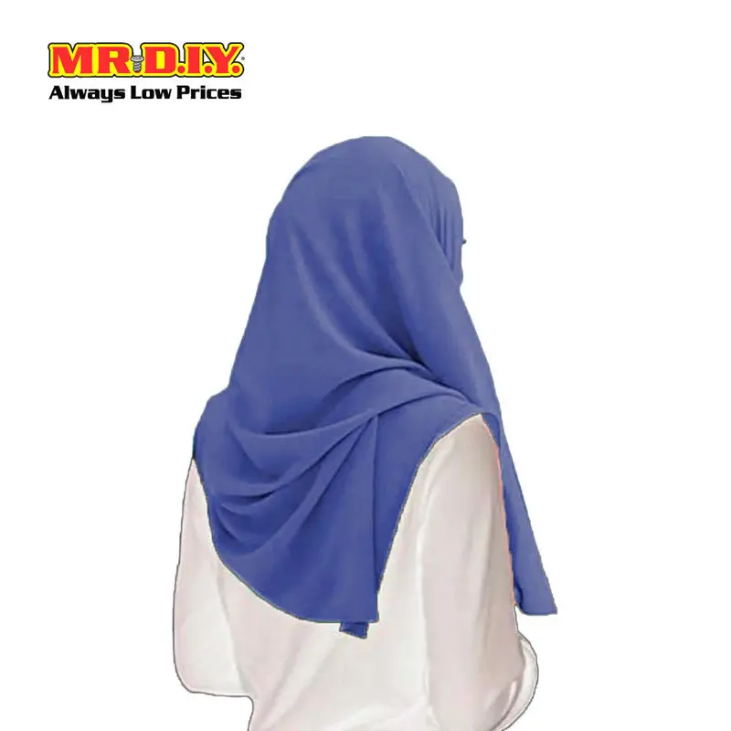 (Mr. Diy) Basic Chiffon Scarf (45Inch) - Blue - Color Series 1
