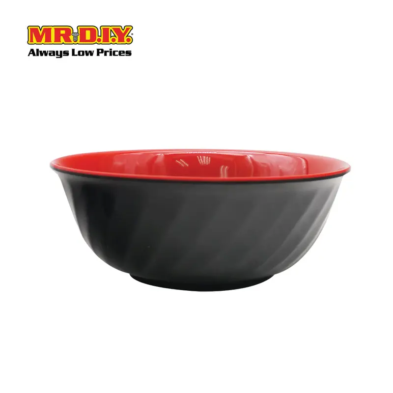 (Mr.Diy) Black Red Bowl (7 Inch) 1