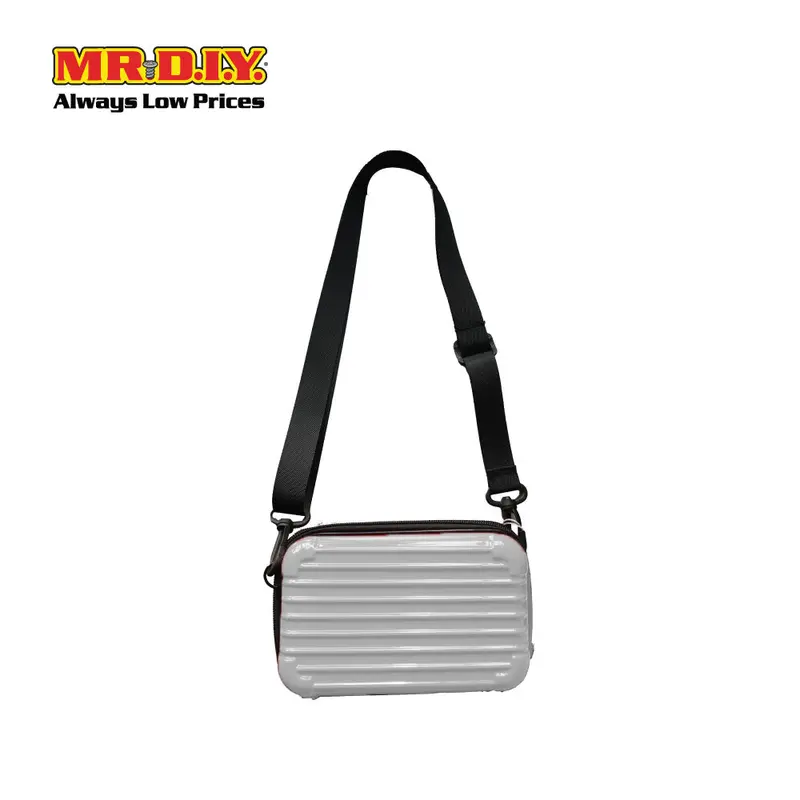 (Mr.Diy) Hardcase Shoulder Bag With Strap - Off White - Color Series 1