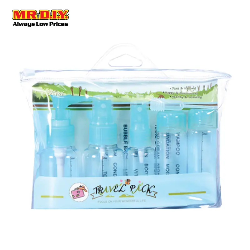 (Mr.Diy) Keqi 7 In 1 Travel Pack Cosmetic Bottle Kit Set 1