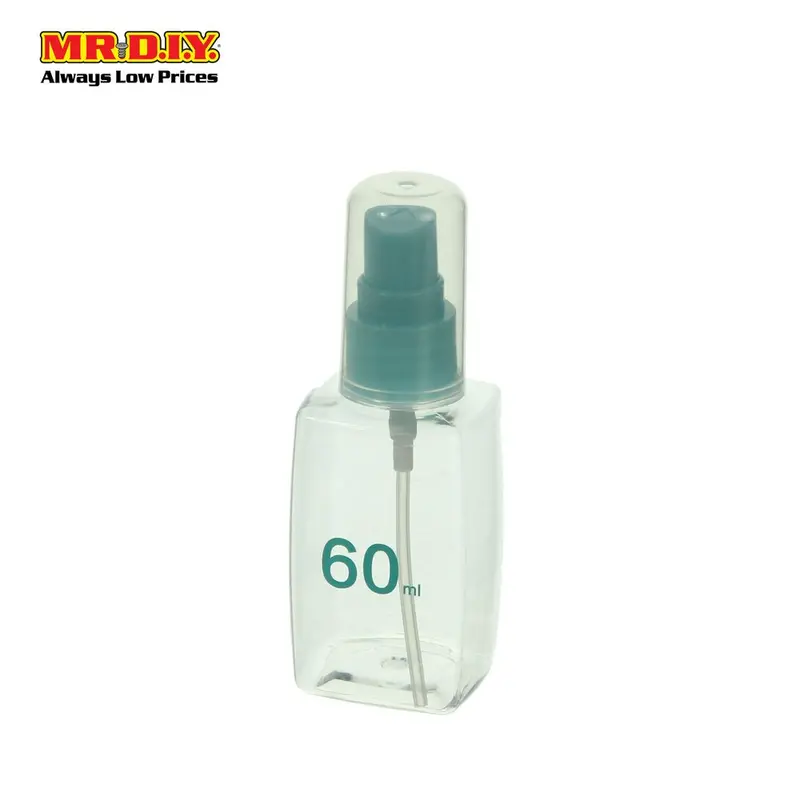 (Mr.Diy) Keqi Cosmetic Transparent Rectangle Spray Bottle (60Ml) 1