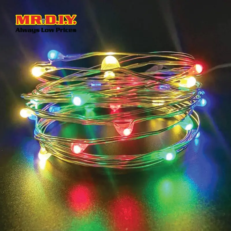 (Mr.Diy) Led Battery Colorful Decoration Copper Wire Strip Fairy Light 3 Modes (3M) 1