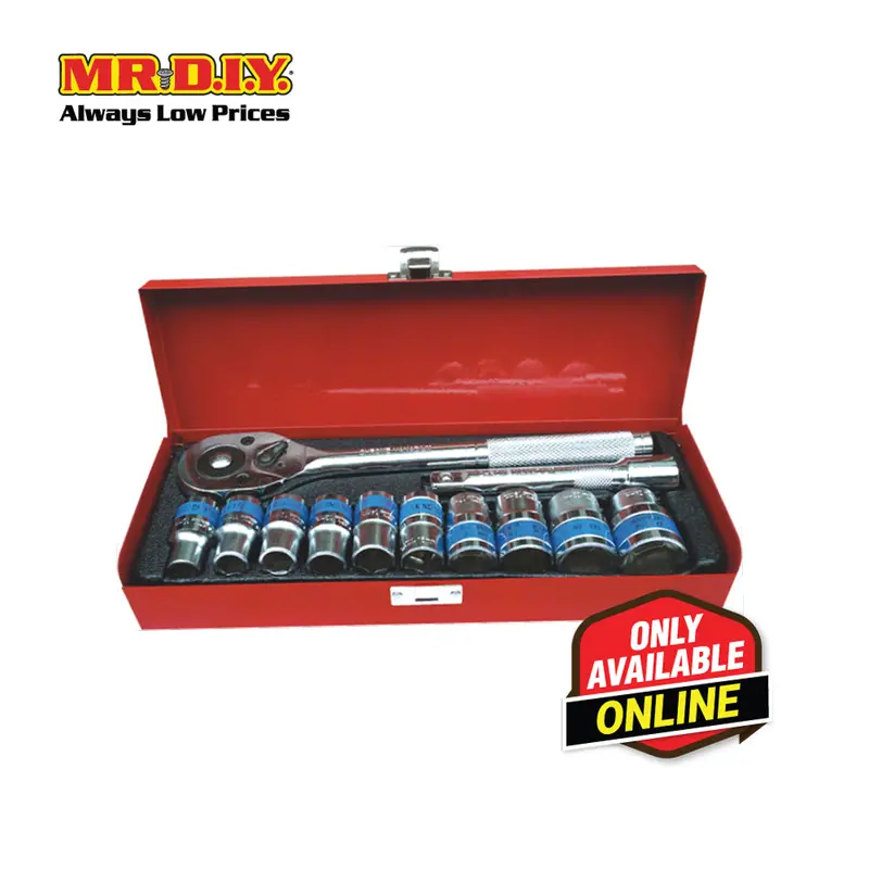 (Mr.Diy) Mechanic's Socket Kit Set (12Pcs)(1/2 Inch) 1