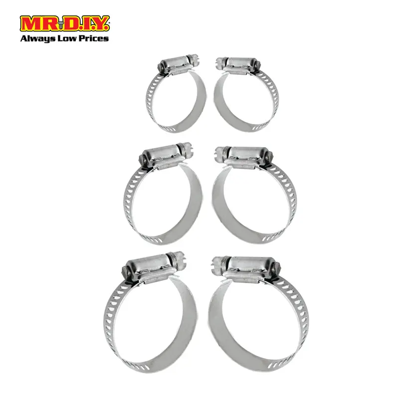 (Mr.Diy)  Multi-Size Hose Clamp (6Pcs) 1