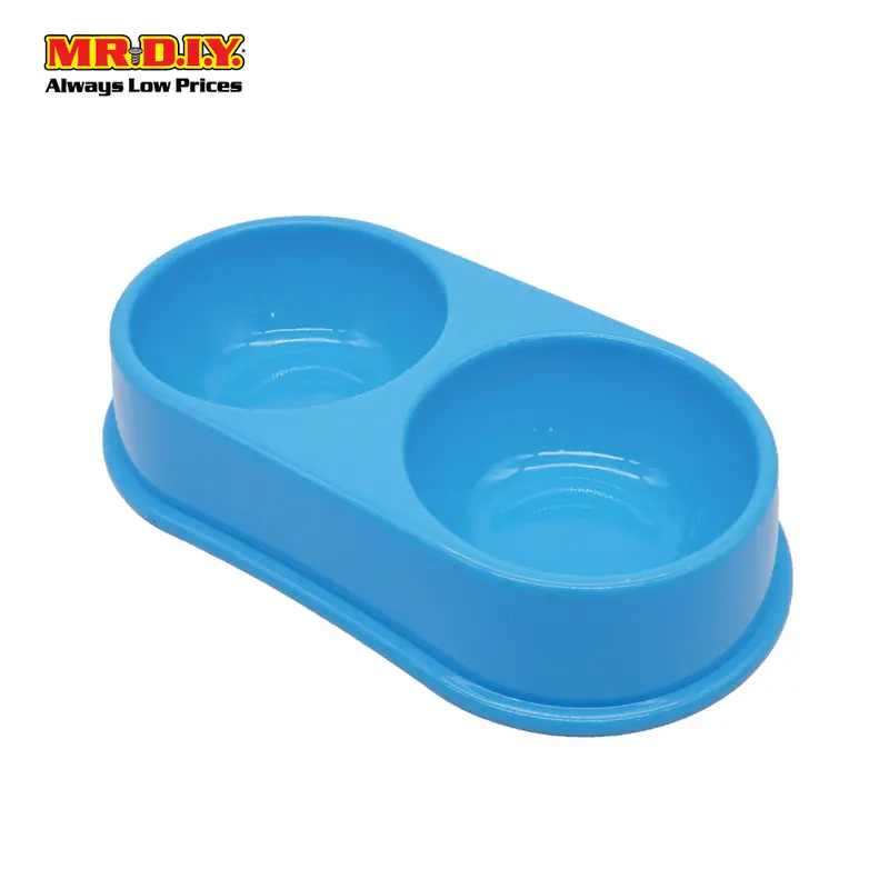 (Mr.Diy) Plastic Pet Double Bowl 1