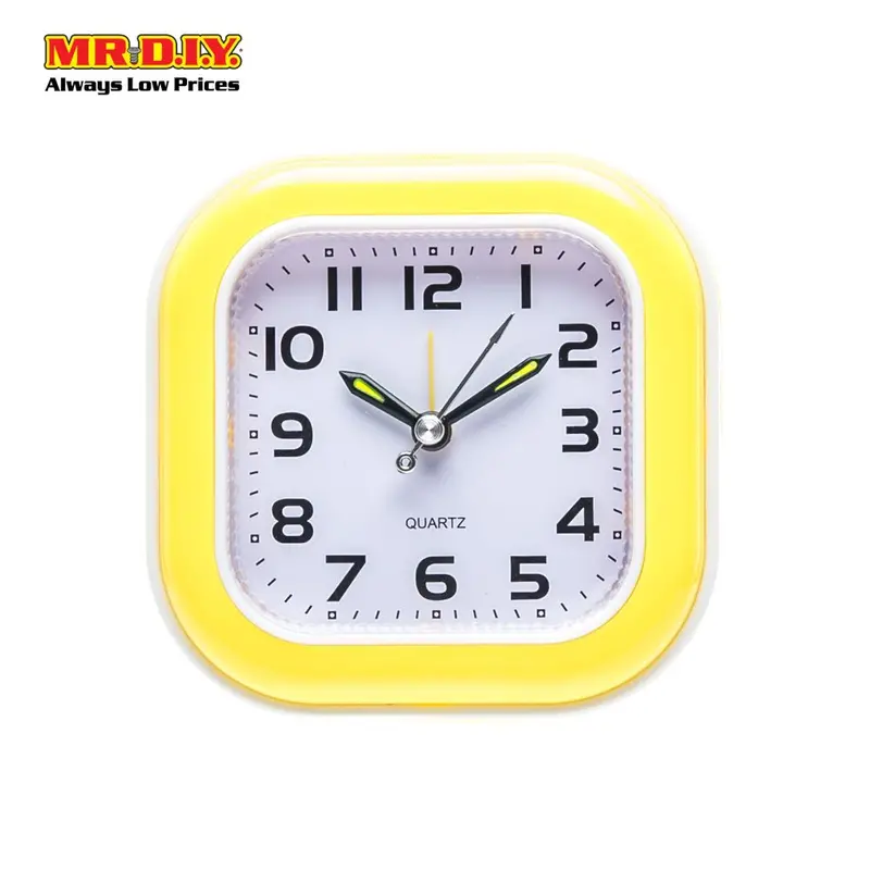(Mr.Diy) Quartz Square Alarm Clock (10X10cm) 1